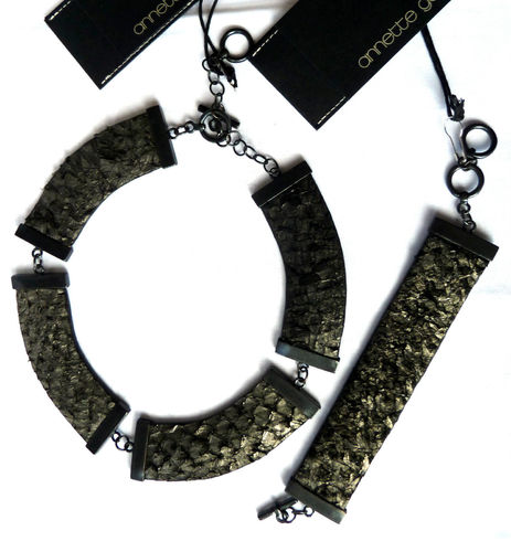 ANNETTE GÖRTZ 2-tlg. Set Collier / Necklace & Bracelet - Leather