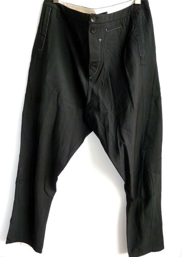 UmitUnal / Umit Unal unisex trousers L or XL, wool black # P38