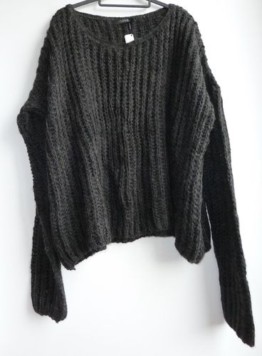 UmitUnal / Umit Unal unisex knitted sweater XL, wool, anthracite # H07