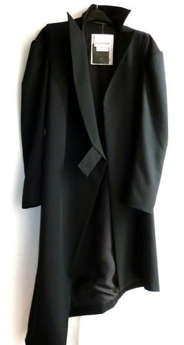 Yamamoto Long Jacket, asymm. Coat, Gr. 2 (36/38), black NP € 1650